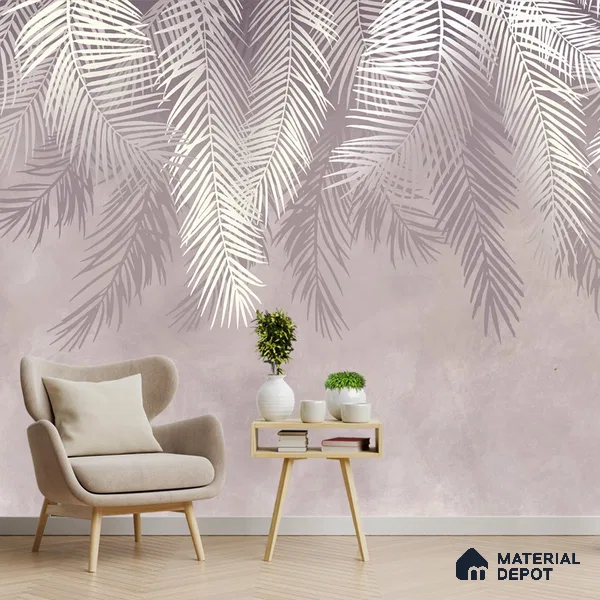 701622 - Hanging Tropical Leaves Wallpaper Design Indrani Series Canvas Tropical Design (Customised Size Wallpaper )